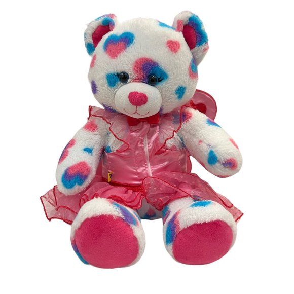 Build A Bear Workshop Pink Love Fairy Valentines Day Butterfly Wings Dress - Picture 1 of 8